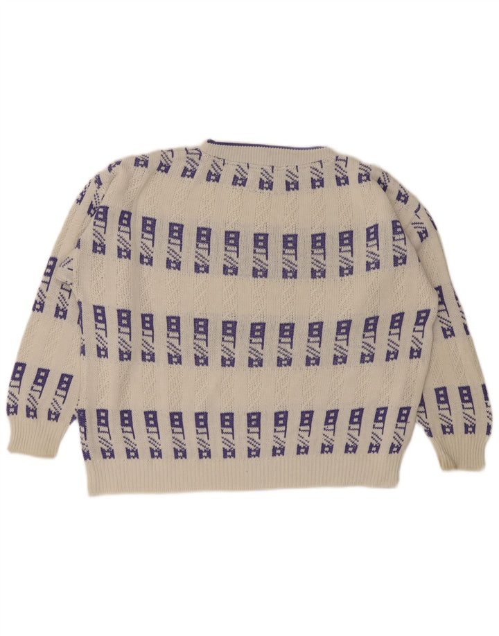 Eisbar Herre Crew Neck Jumper Sweater XL Hvid Geometrisk