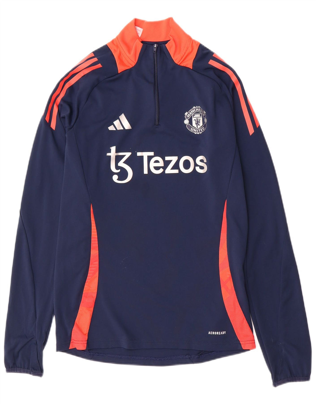 ADIDAS Boys Manchester United Pullover Træningsdragt Top 15-16 år Navy Blue
