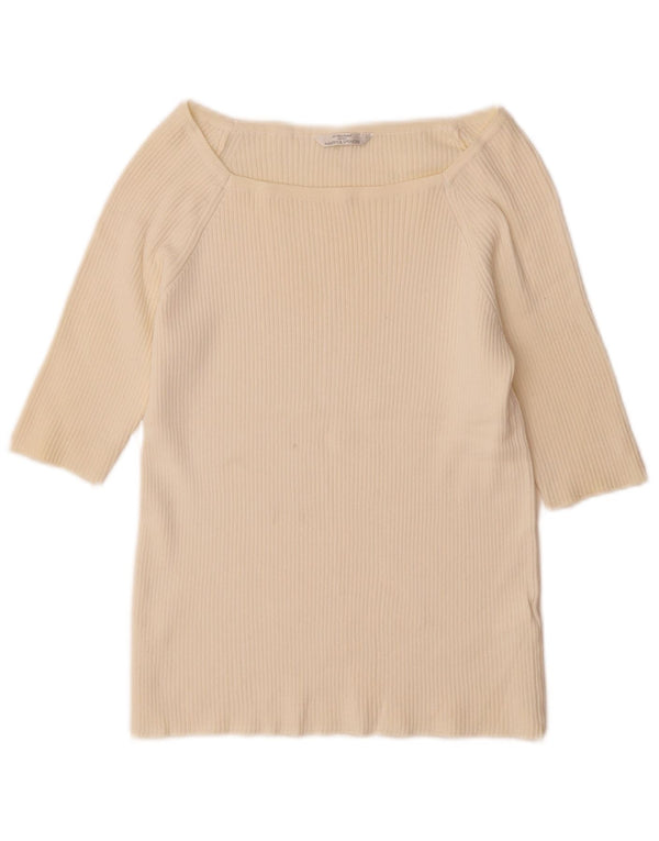 Marks & Spencer dametrøje med 3/4 ærmer UK 14 Large White