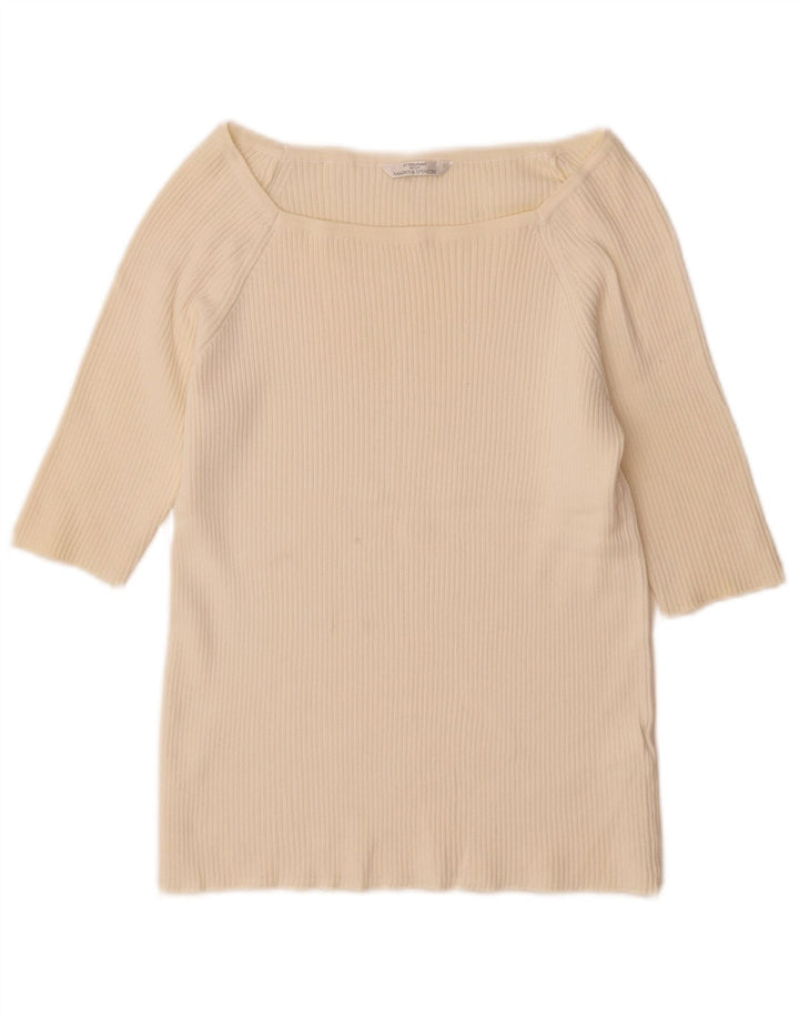 Marks & Spencer dametrøje med 3/4 ærmer UK 14 Large White