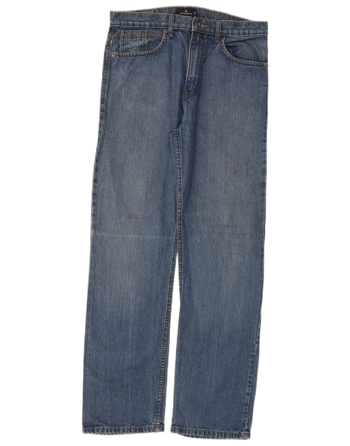 Marks & Spencer Straight Jeans til mænd W32 L31 Blå bomuld
