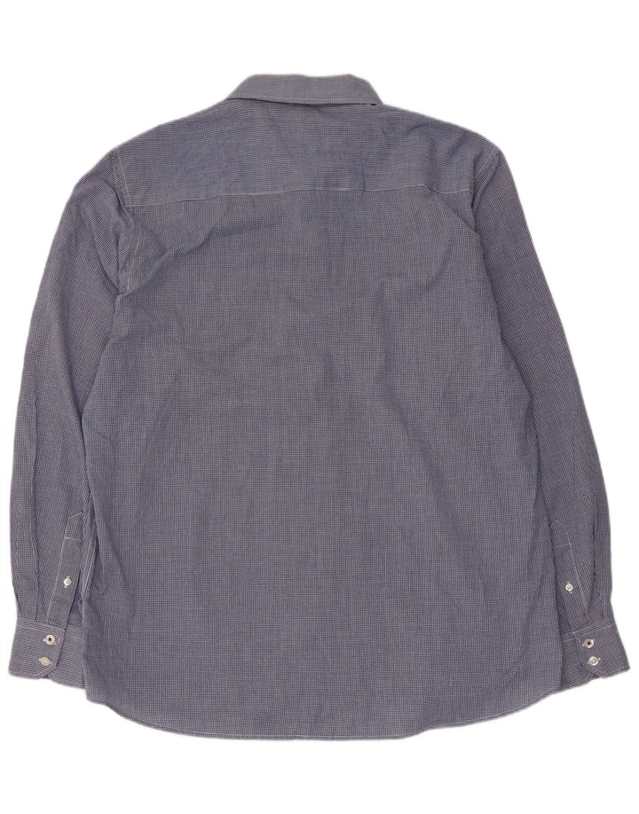 PIERRE CARDIN Herre Regular Fit skjorte 2XL Blå Gingham Polyester