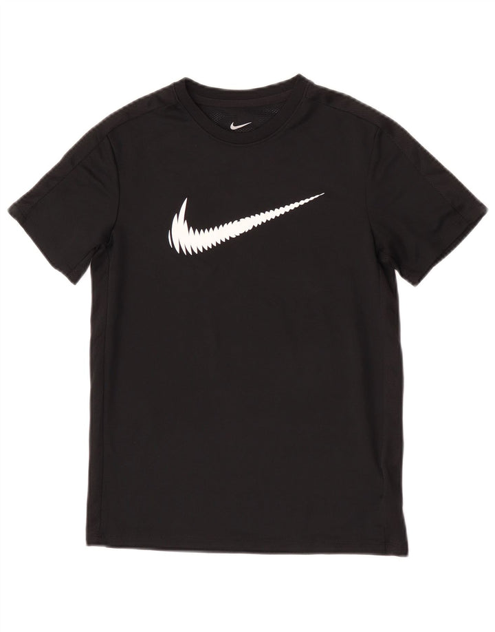 Nike drenge Dri Fit grafisk T-shirt top 10-11 år medium sort polyester