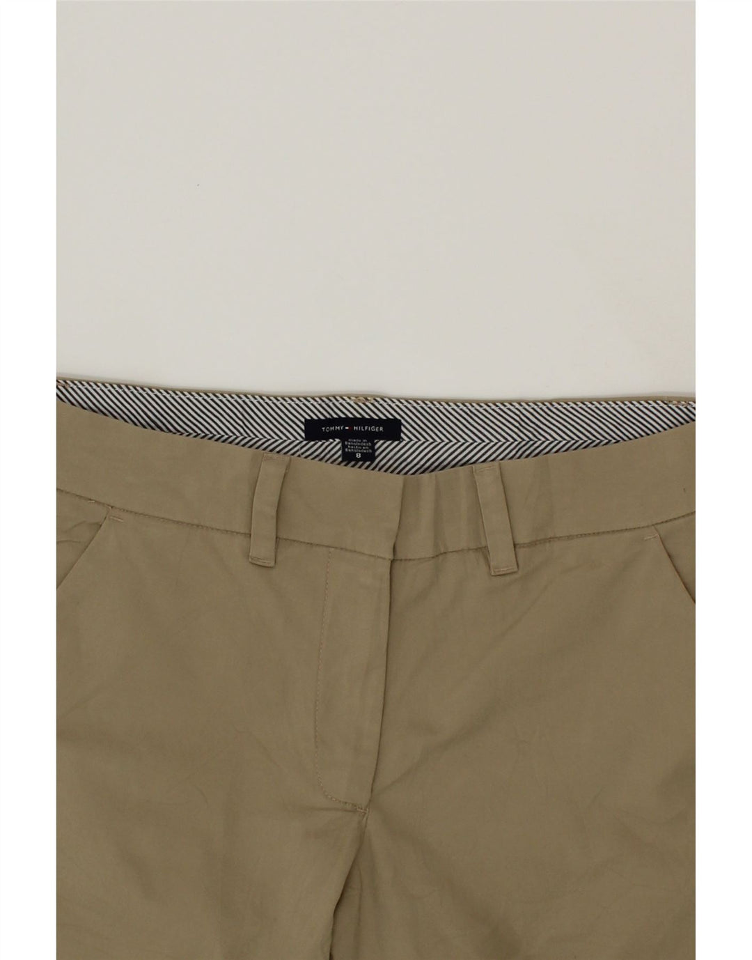 TOMMY HILFIGER Womens Chino Shorts US 8 Medium W32 Beige Cotton Vintage Tommy Hilfiger and Second-Hand Tommy Hilfiger from Messina Hembry 