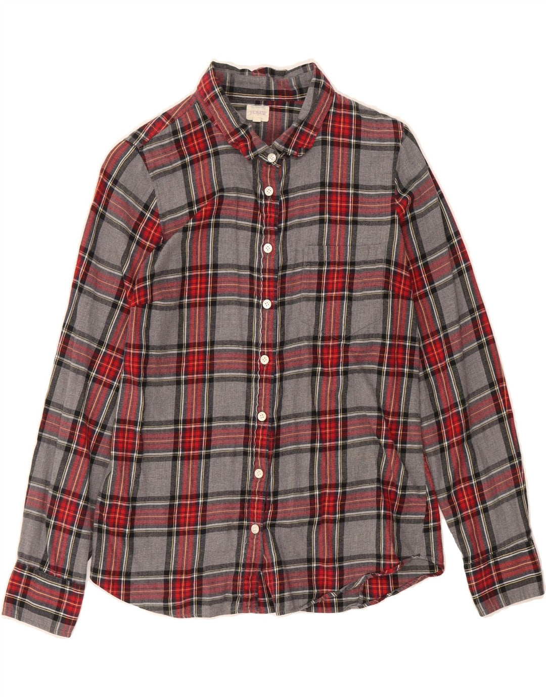 J. CREW Womens Flannel Shirt UK 10 Small Red Check Cotton Vintage J. Crew and Second-Hand J. Crew from Messina Hembry 