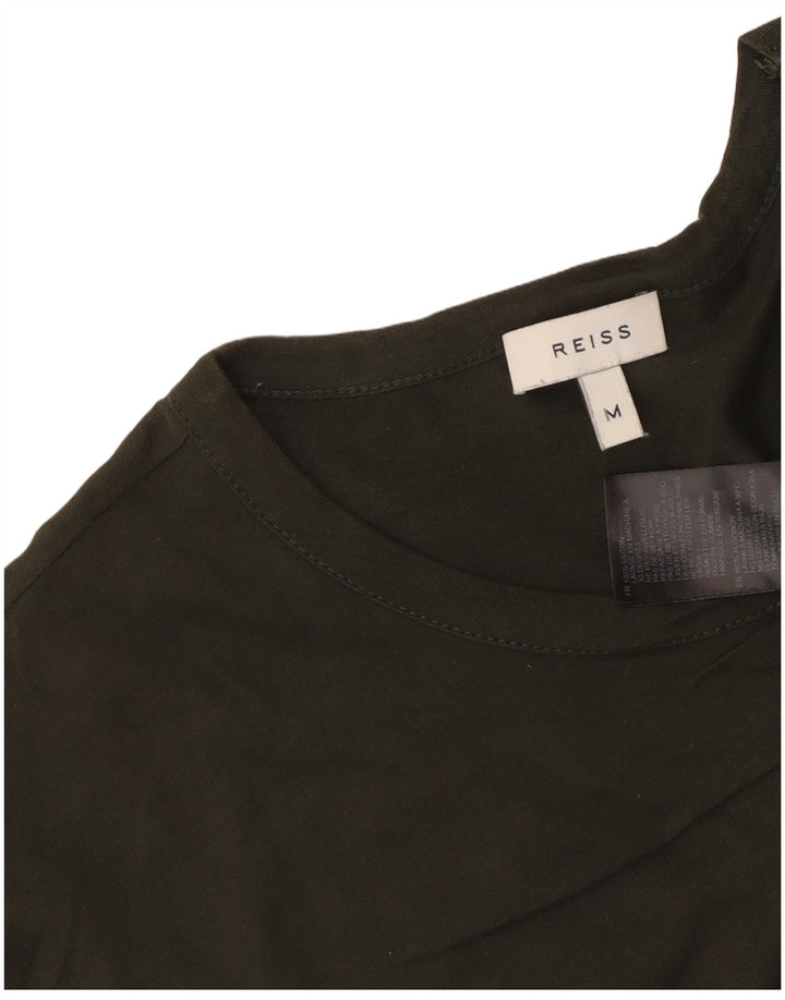 Reiss Herre T-Shirt Top Medium Khaki Bomuld