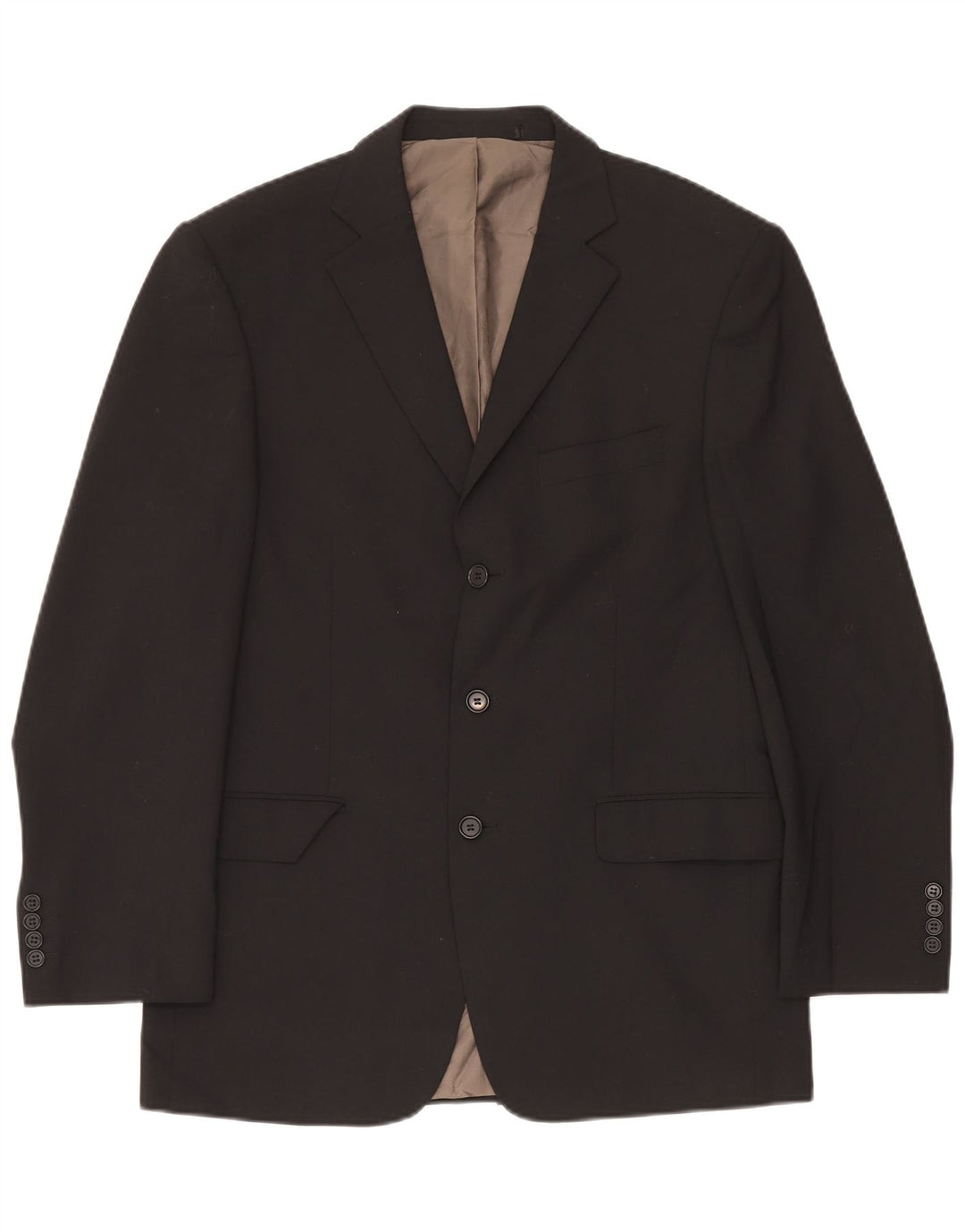 Marks & Spencer Herre 3-knaps blazerjakke UK 40 Stor sort polyester