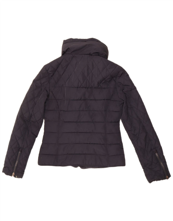 Superdry polstret jakke til kvinder UK 10 Lille marineblå polyester