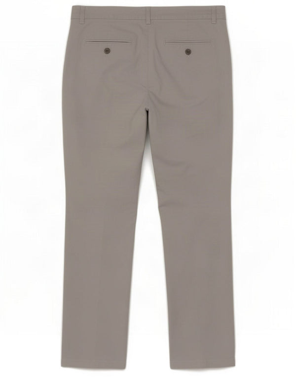 Max Mara Womens Weekend Straight Chino Trousers UK 12 Medium W30 L27 Grey