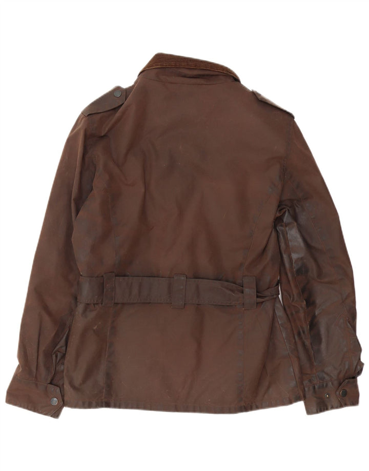 Crane Womens Military Oversized vokset jakke UK 10 Small Brown