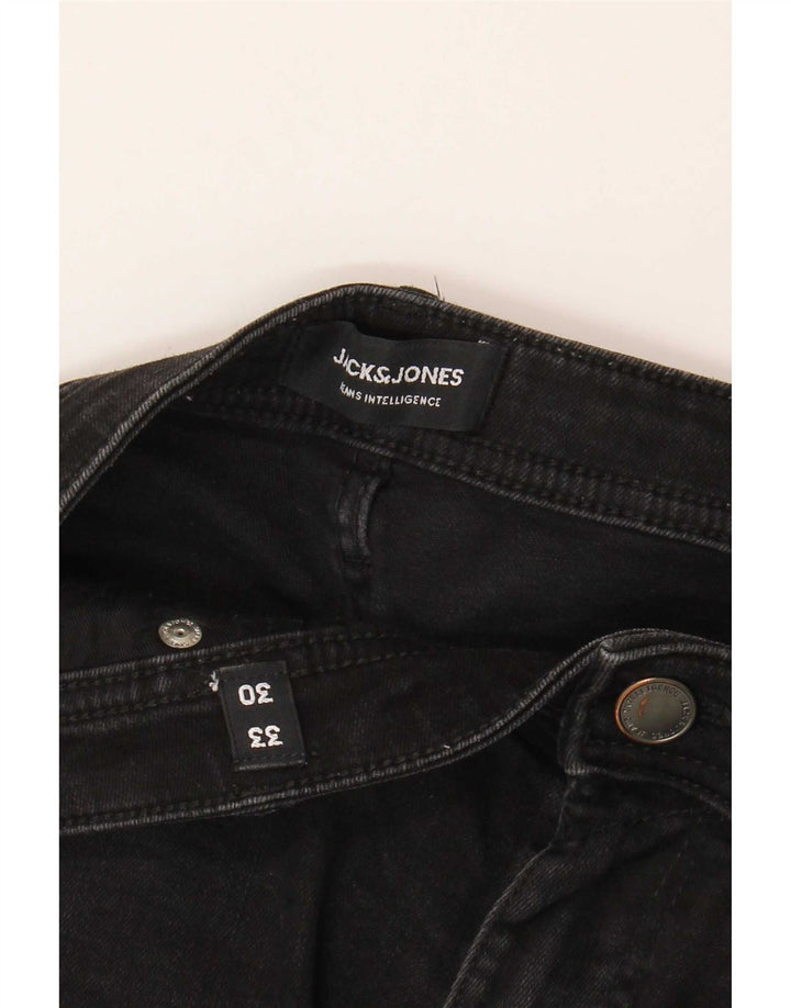 Jack & Jones Herre GLENN Slim Jeans W33 L30 Sort Bomuld