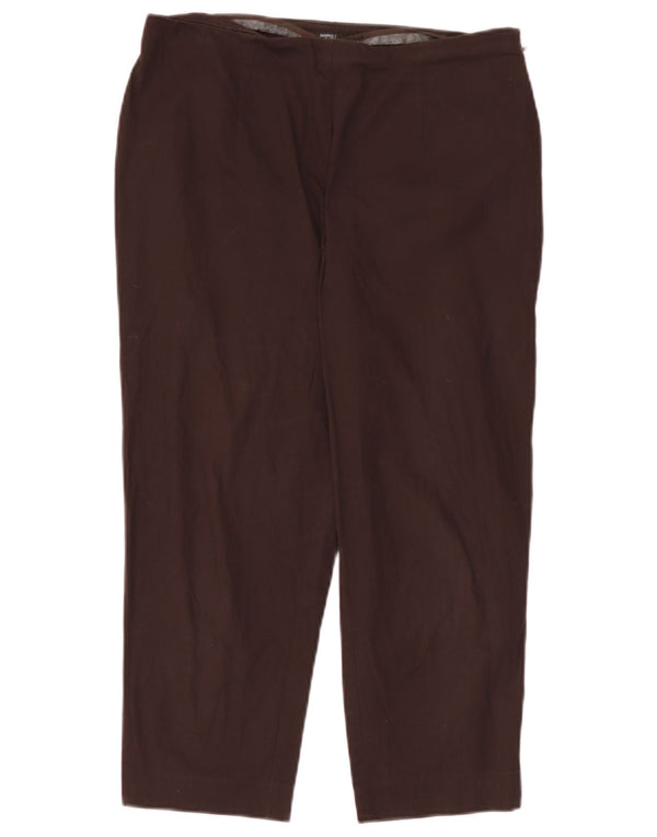 Marks & Spencer Lige Capri-bukser til kvinder UK 12 Medium W30 L22 Brun