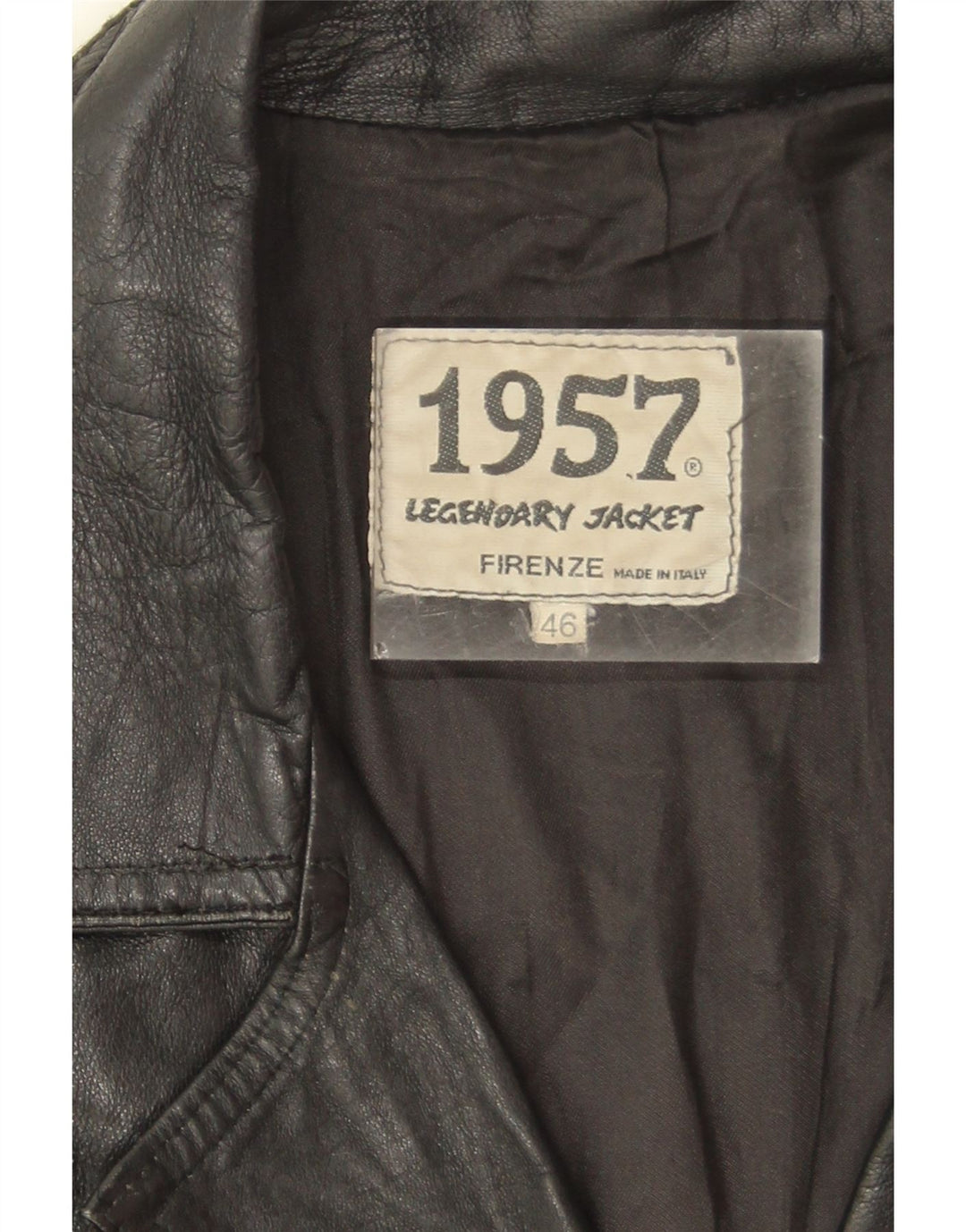 Legendarisk jakke 1957 Dame Læderjakke IT 46 Stor Sort Læder