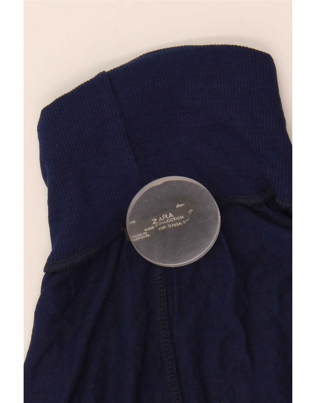 Zara Dame Oversized Roll Neck Jumper Sweater UK 10 Small Navy Blue