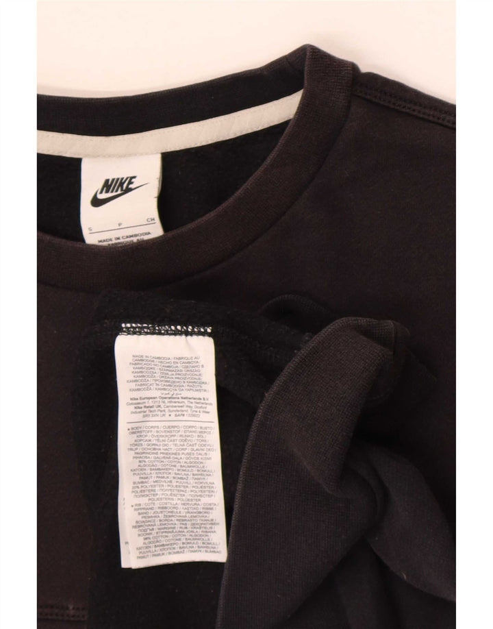 Nike grafisk sweatshirt til mænd, lille sort bomuld