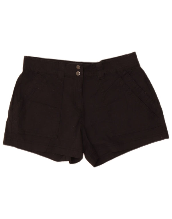 Mountain Warehouse Womens Chino Shorts UK 10 Small W28 Black Bomuld