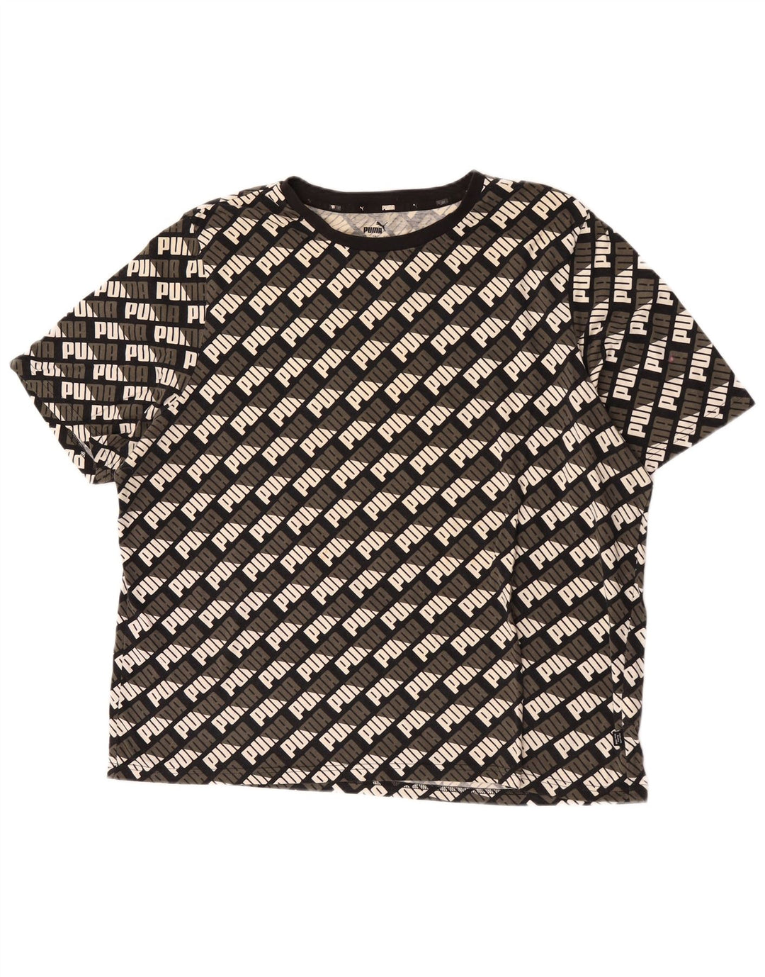 Puma Herre Grafisk T-Shirt Top 2XL Sort Bomuld