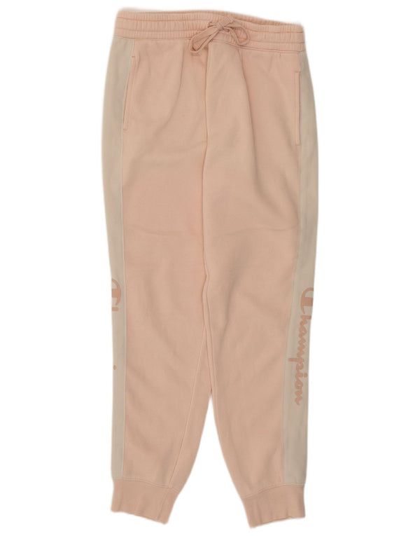 Champion Womens træningsdragt Bukser Joggers UK 12 Medium Pink Colourblock