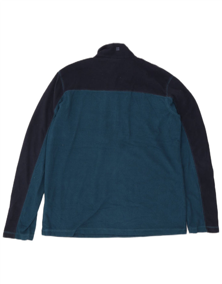 Mountain Warehouse Fleece Jumper med lynlås til mænd Lille blå farveblok