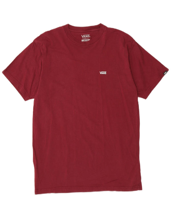 VANS Herre Classic Fit Grafisk T-Shirt Top Medium Burgundy Bomuld