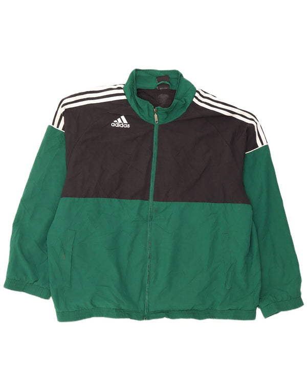 ADIDAS Træningsdragt til mænd, topjakke UK 46/48 XL Grøn Colourblock Polyester