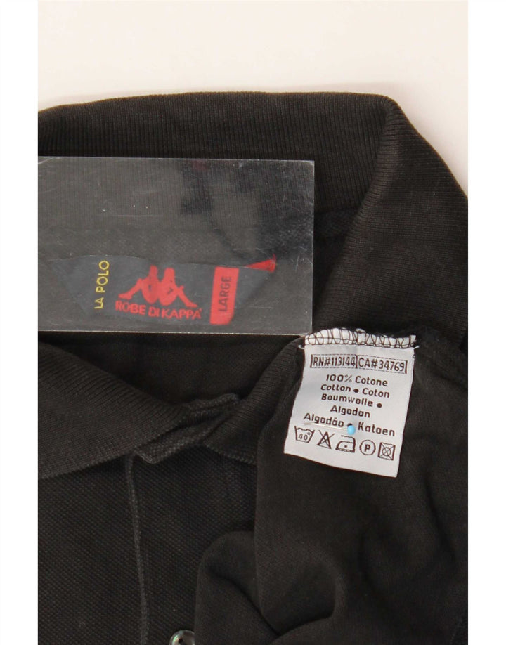 Kappa herre poloshirt stor sort bomuld