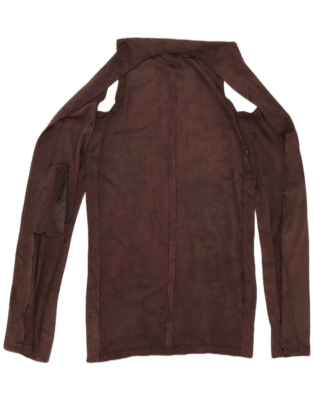 Zara Dame Longline Cardigan Top UK 12 Medium Brun