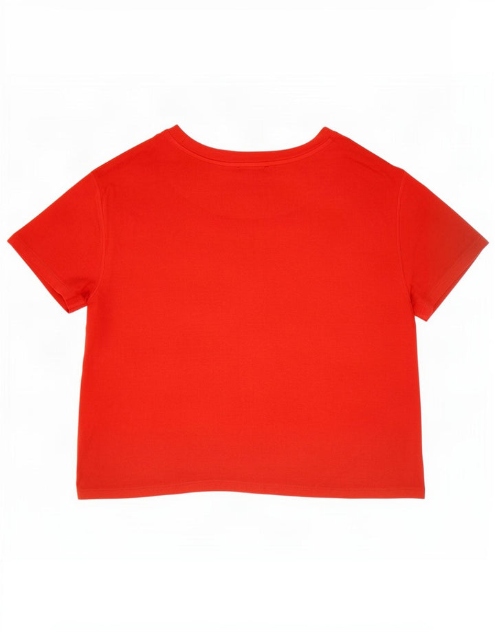 Marks & Spencer T-shirt top til kvinder UK 14 Medium rød viskose