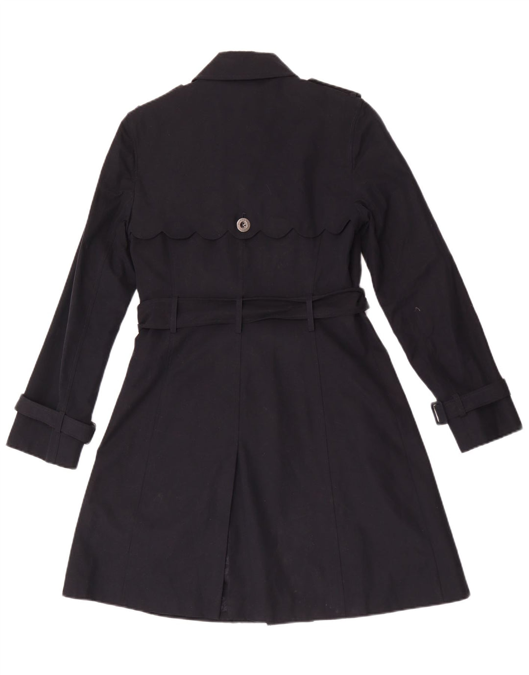 Hobbs Dame Trench Coat UK 8 Small Navy Blue Polyester