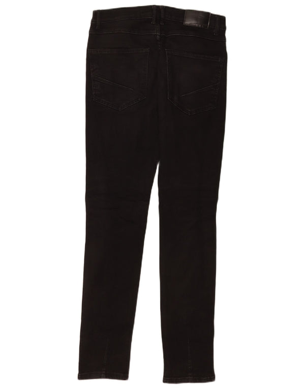Zara Herre Distressed Skinny Jeans EU 36 XS W29 L30 Sort