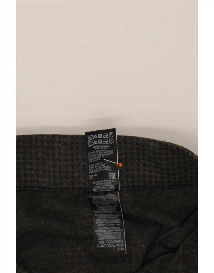 Marks & Spencer Slanke bukser til kvinder UK 16 Large W32 L27 Grå Houndstooth