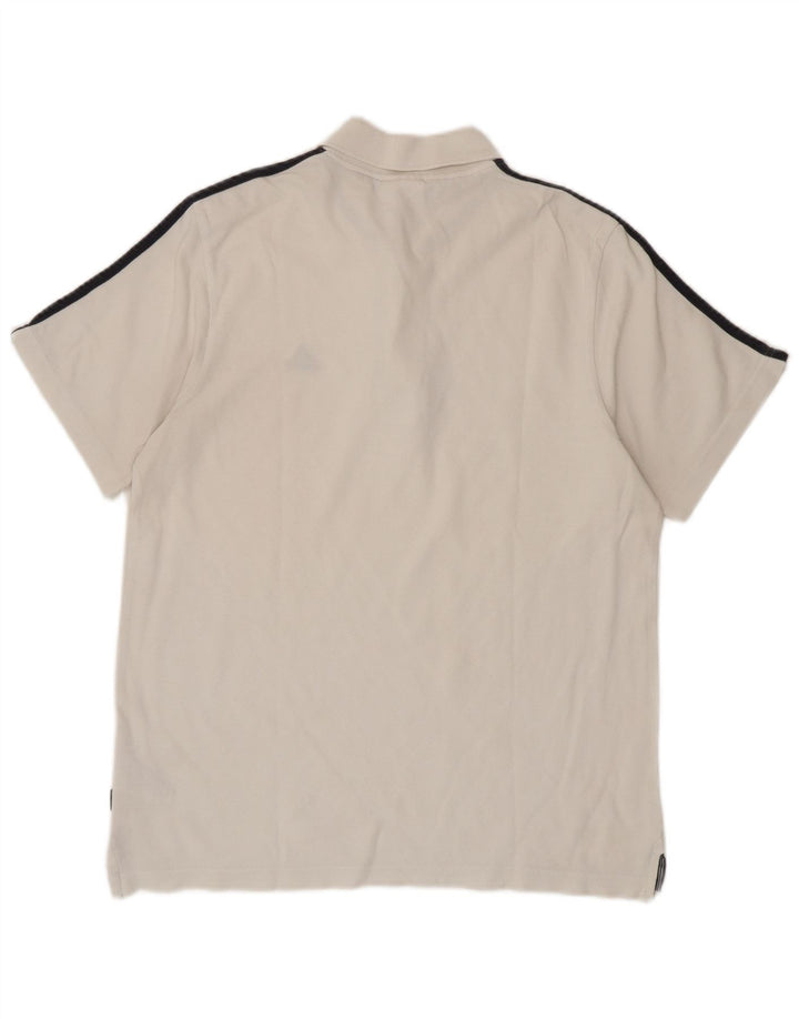 Adidas herre poloshirt Medium hvid bomuld