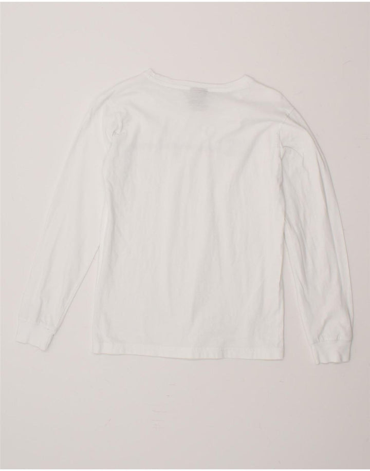 CHAMPION Boys Graphic Top Long Sleeve 11-12 Years Large White Cotton Vintage Champion and Second-Hand Champion from Messina Hembry 
