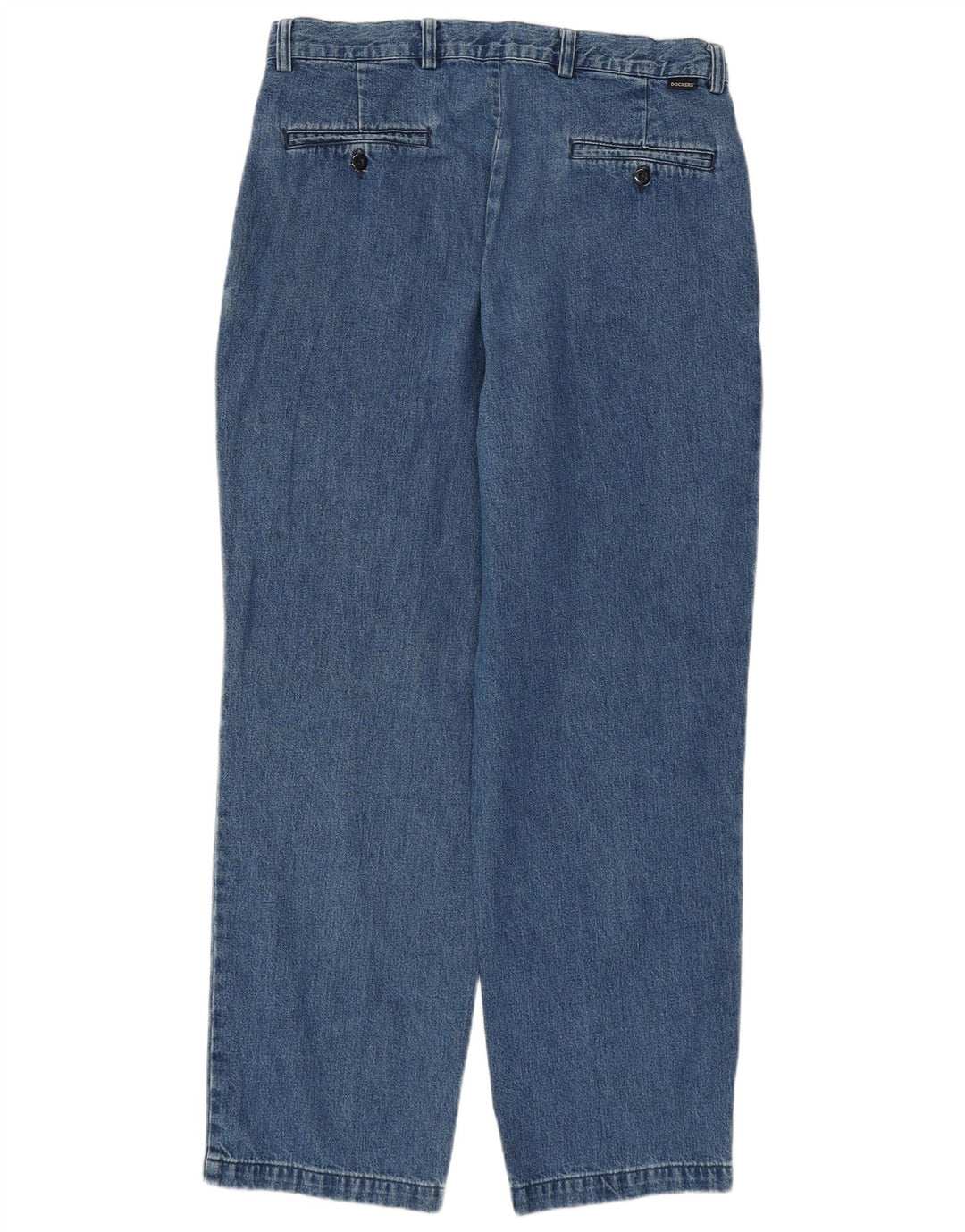 Dockers Dame Classic Fit Straight Jeans W34 L30 Blå Bomuld