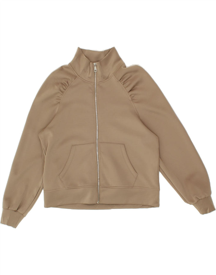 DKNY Womens Tracksuit Top Jacket UK 14 Medium Brown Polyester Vintage Dkny and Second-Hand Dkny from Messina Hembry 