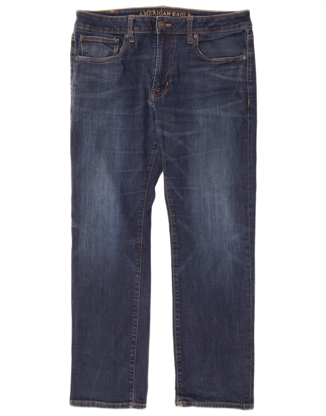 AMERICAN EAGLE OUTFITTERS Straight jeans til mænd W34 L30 Blå bomuld