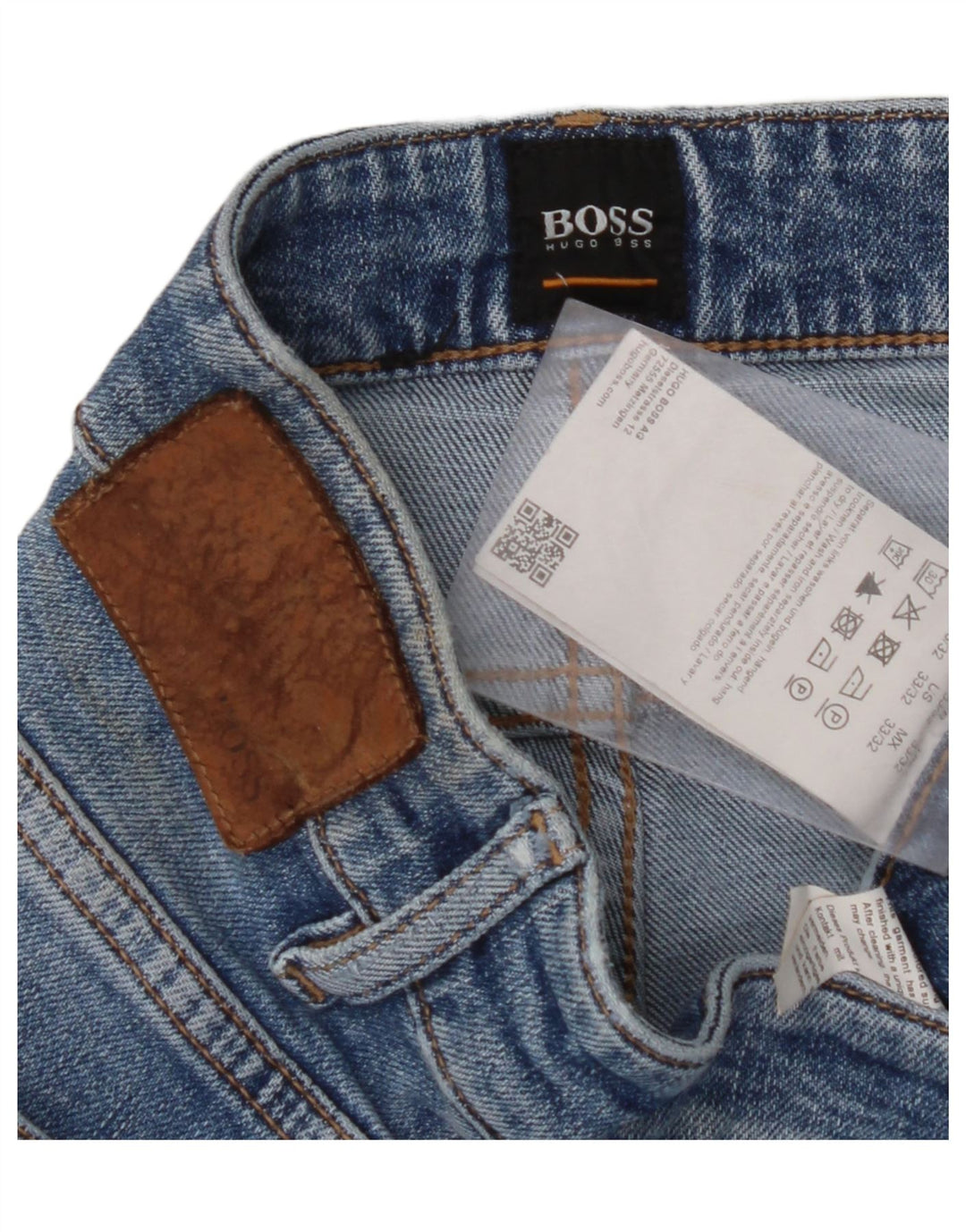 HUGO BOSS Mens Delaware Slim Jeans W33 L32 Blue Cotton