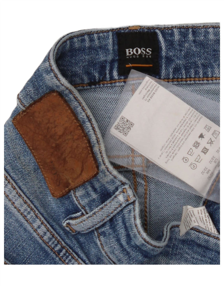 HUGO BOSS Mens Delaware Slim Jeans W33 L32 Blue Cotton
