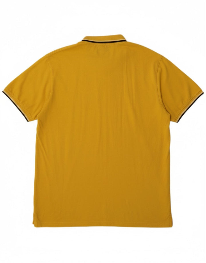 COVERI Mens Polo Shirt 3XL Yellow Cotton