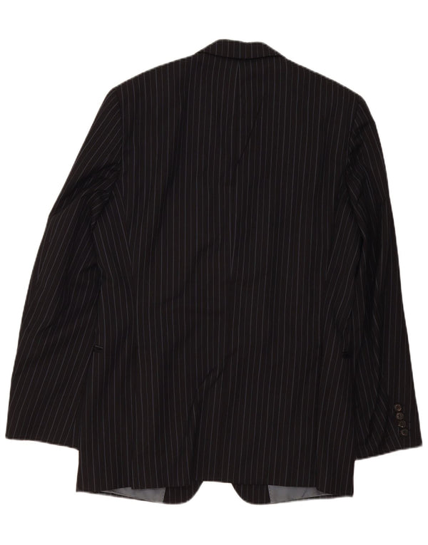 Vitale Barberis Canonico Herre Blazer Jacket UK 40 Large Black Pinstripe