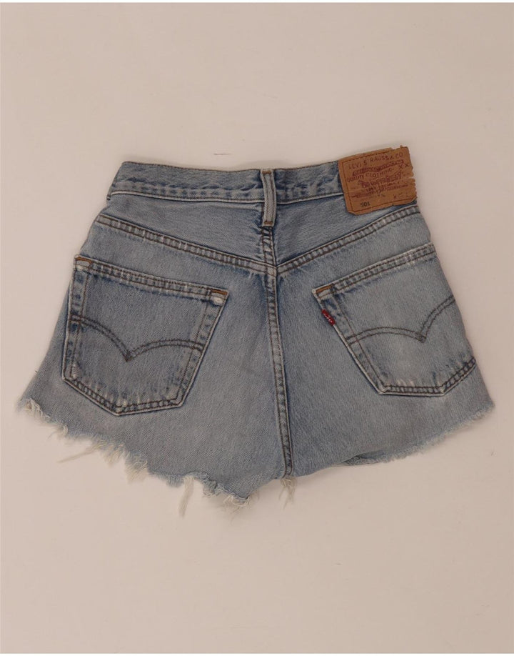 Levi's Womens 501 Denim Hot Pants med høj talje W24 XS Blå