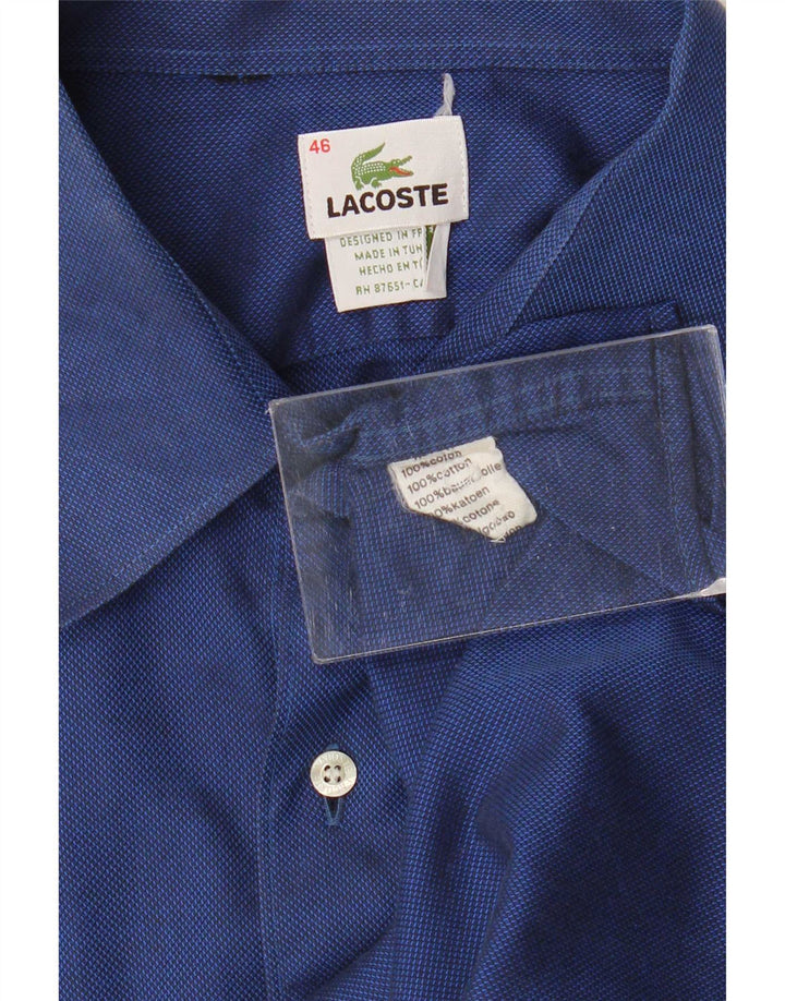 Lacoste Herreskjorte Str. 46 2XL Blå Bomuld