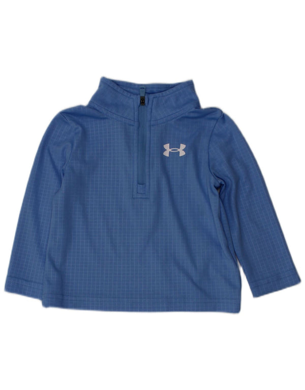 Under Armour Baby Boys Pullover Træningsdragt Top 6-9 måneder Blå Gingham