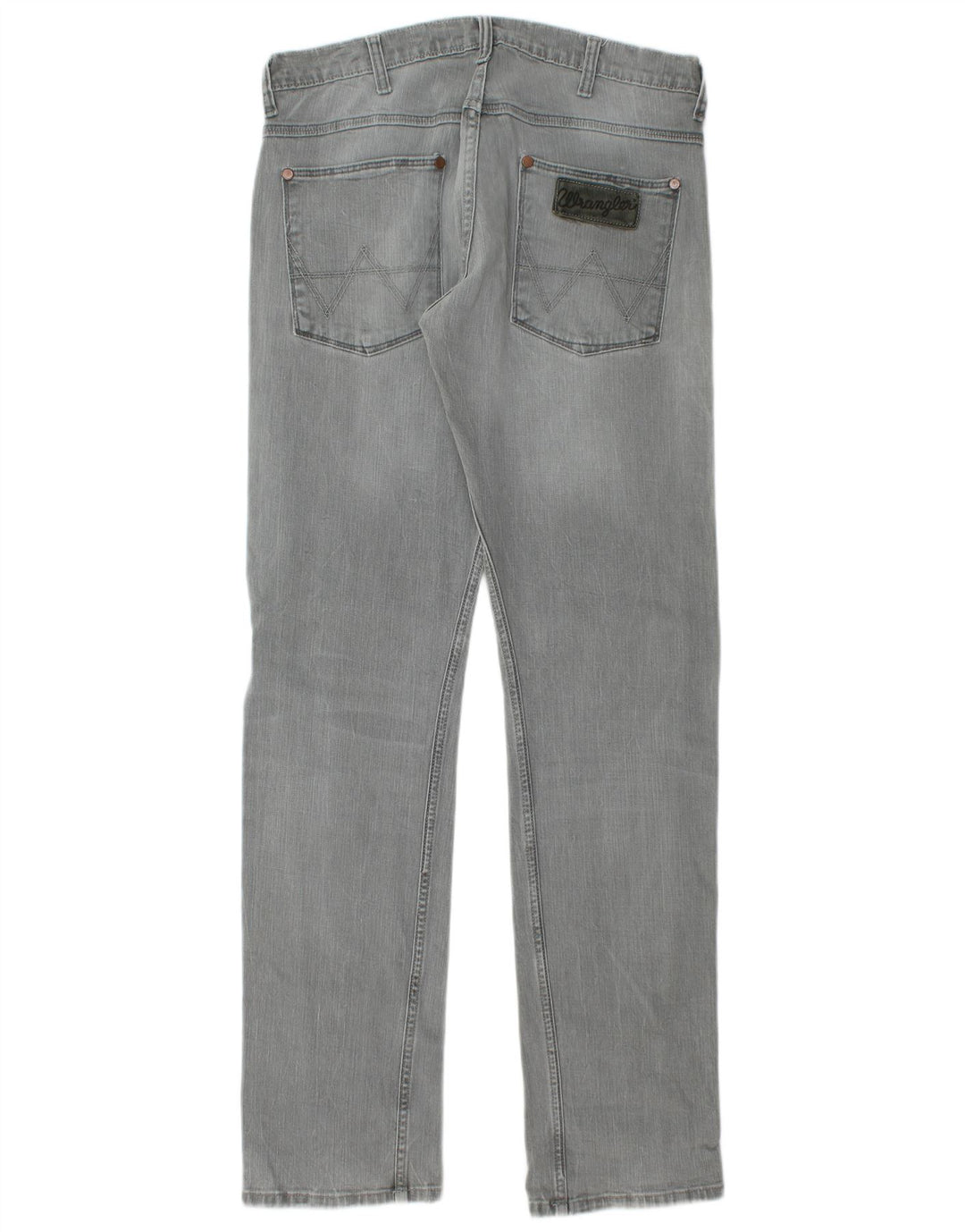 Wrangler Herre Crank Straight Jeans W34 L36 Grå Bomuld