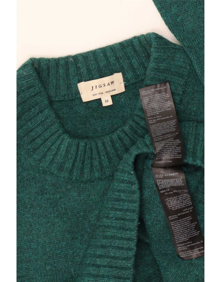 Jigsaw Dame Jumper Sweater UK 14 Medium Grøn Uld