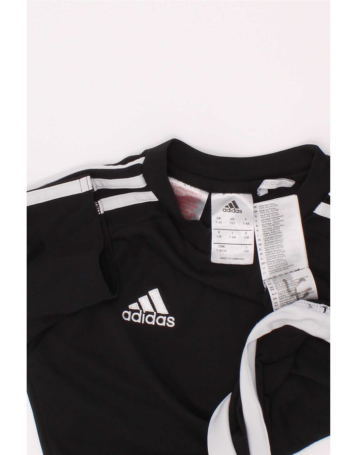 Adidas Boys Climalite T-Shirt Top 7-8 år Sort Polyester