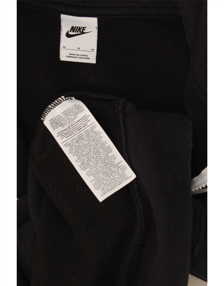 Nike Sweatshirt med lynlås til mænd mellem sort bomuld