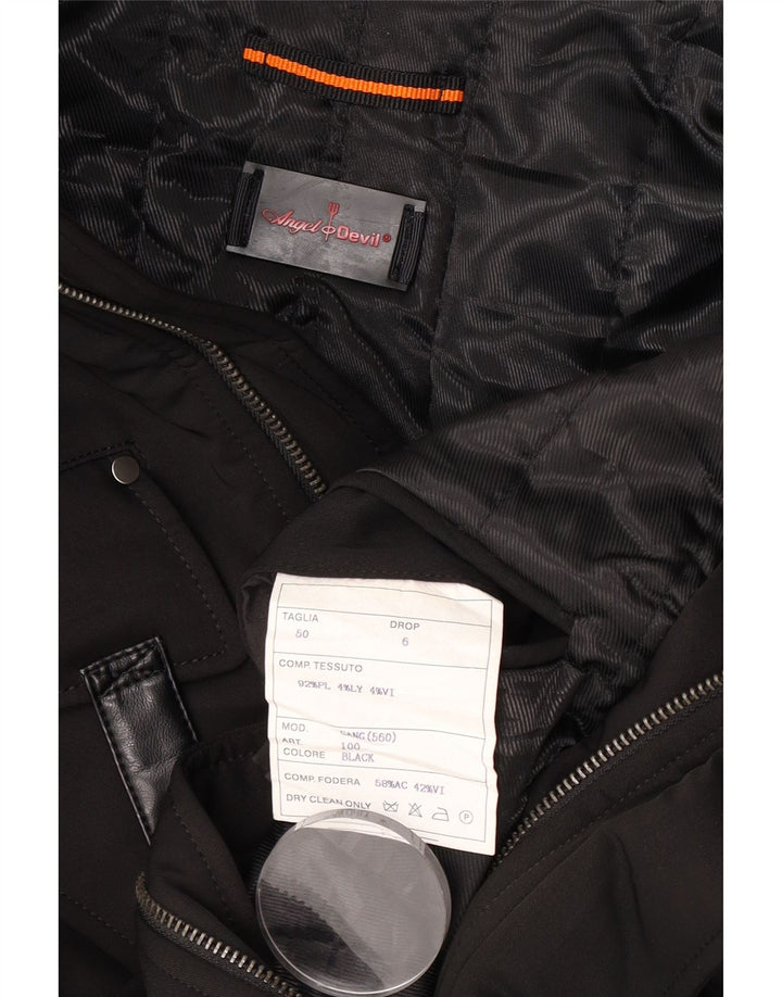 Vintage Overfrakke til mænd IT 50 Stor sort polyester