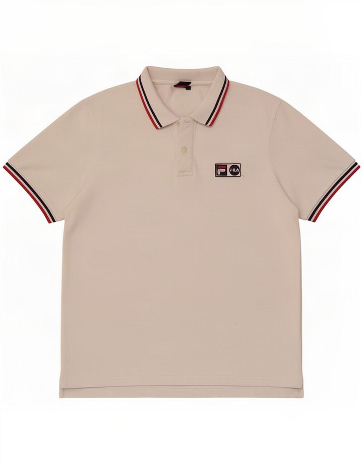 Fila Polo Shirt til mænd XL Hvid Bomuld