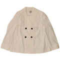 Marks & Spencer Womens Short Trench Coat UK 16 Large White Cotton